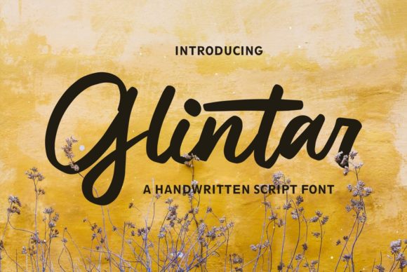 Glintar: An Elegant Script Font for Editorial Design