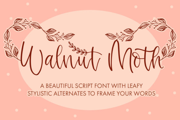 Walnut Moth Font for Editorial Design